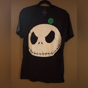 Disney Black Nightmare Before Christmas Glow in The Dark T-Shirt Medium